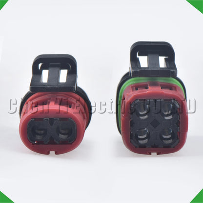 2/4 pin automotive fuel injector and sensor wire harness connector for Volvo