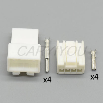 Detail of 4 Pin Car Waterproof Electrical Connector showing 6.3mm terminals and sealed housing
