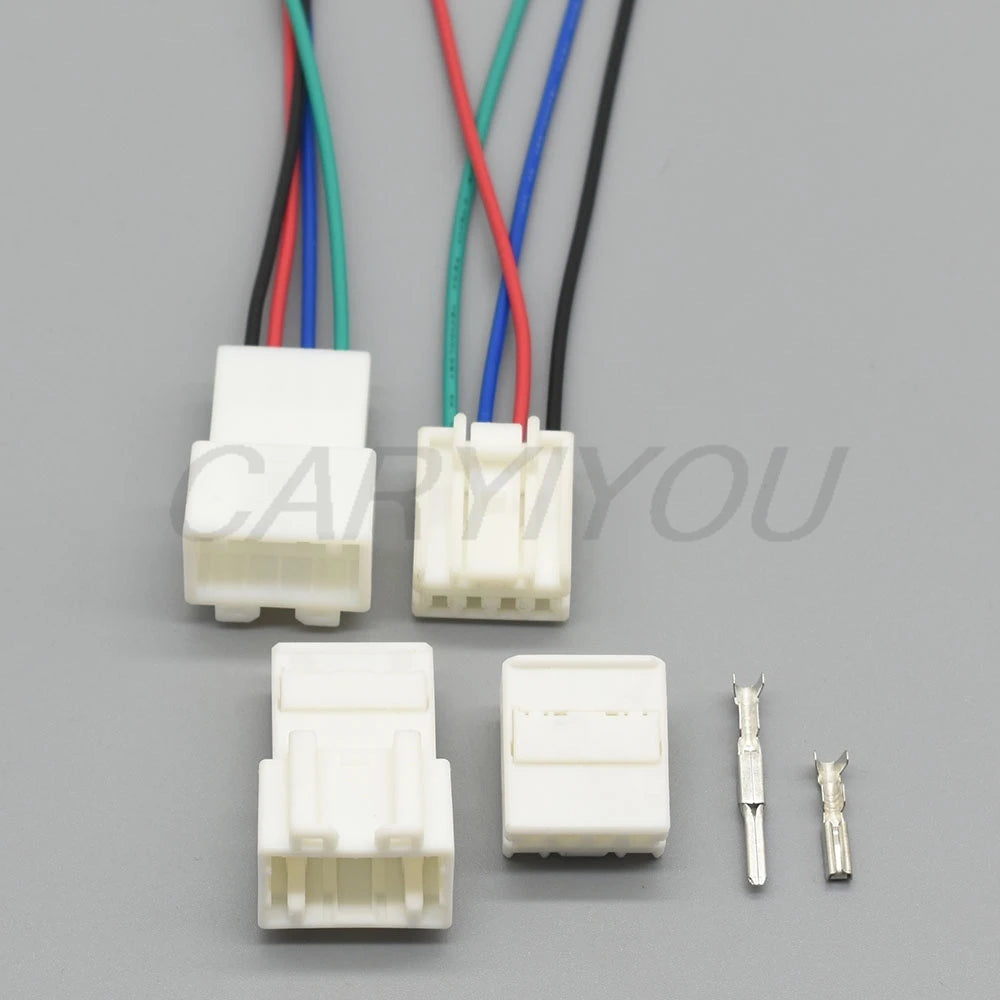 Close-up of 4 Pin Car Waterproof Electrical Connector terminals 936227-1 936238-1 for VW