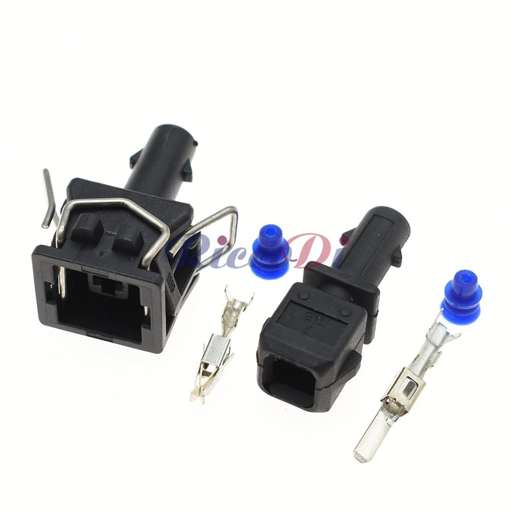 Close-up of terminals on automotive connector socket 357972761 / 357972751 for reliable VW vehicle wiring connection