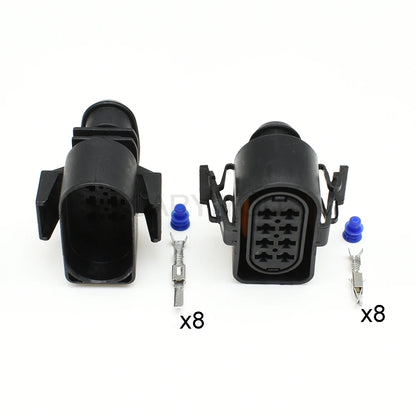 8 pin oil fuel spray nozzle plug diesel common rail crankshaft sensor connector with locking structure for VW