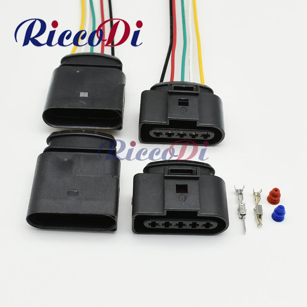 5 Pin auto ignition coil plug sensor connector waterproof 1J0973725 for VW SKODA