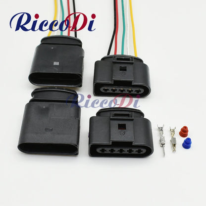 5 Pin auto ignition coil plug sensor connector waterproof 1J0973725 for VW SKODA