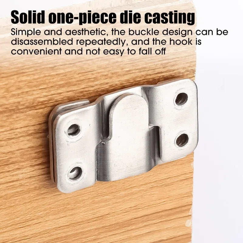 Flush mount wall hanger hook for picture frames