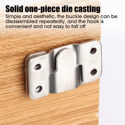Flush mount wall hanger hook for picture frames