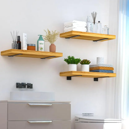 Wall mounted shelf support hardware bracket for home and kitchen shelves