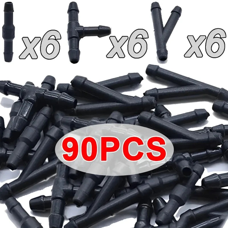 Windscreen washer hose T/Y/3 way connector