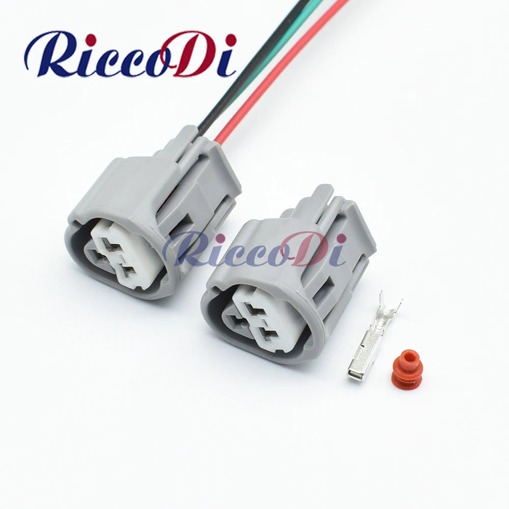 3-Pin female automotive water temperature sensor connector 6189-0486 showing full view for Toyota vehicles