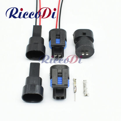 2 pin male and female water temperature sensor plug for secure and reliable automotive wiring