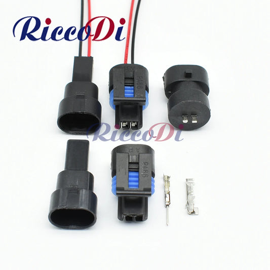 2 pin male and female water temperature sensor plug for secure and reliable automotive wiring