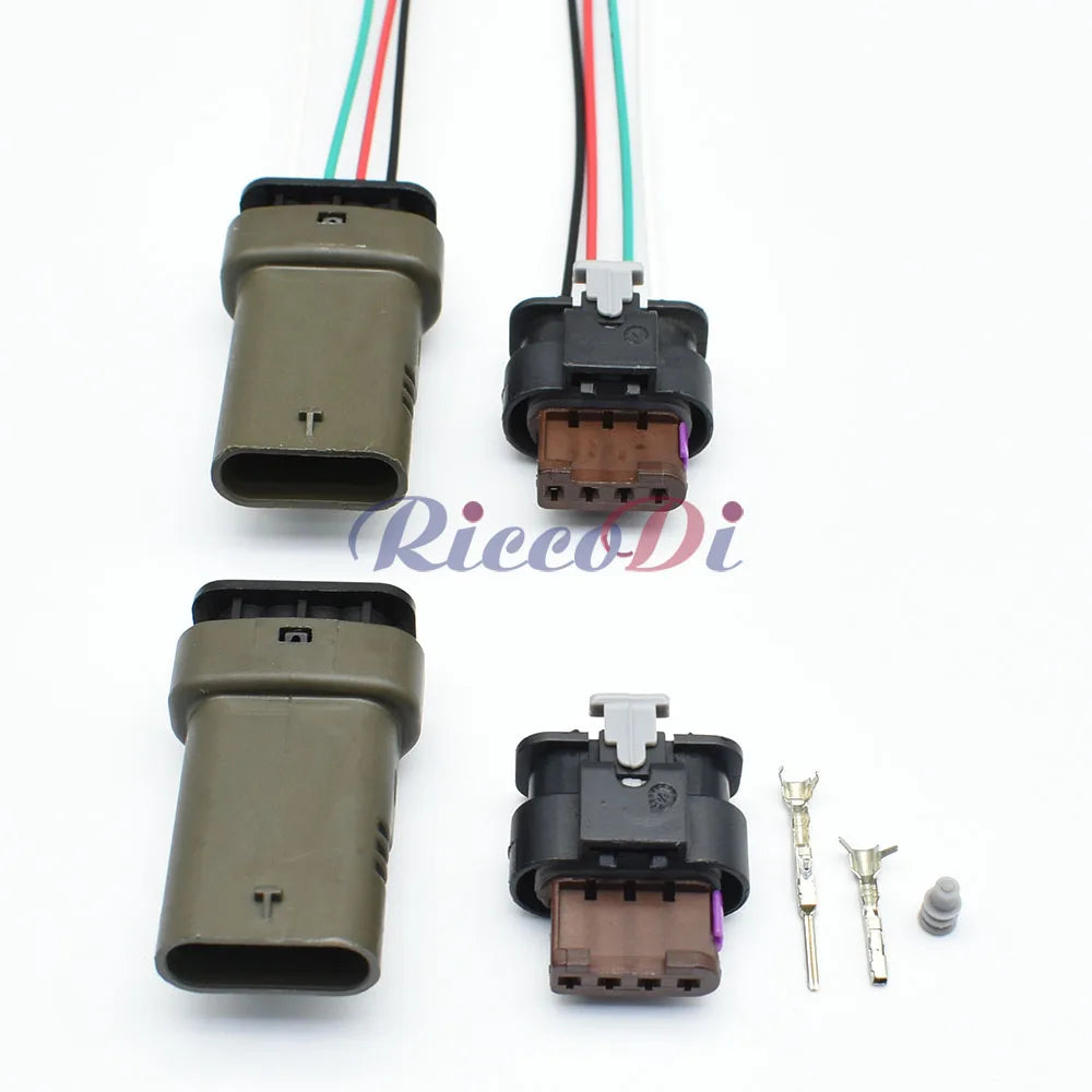 Waterproof 4 pin sensor connector interface view for automotive temperature and pressure sensor