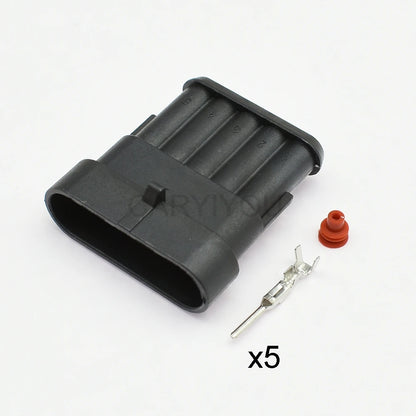 Waterproof 5 pin auto plug Superseal connector 282089-1 282107-1 male female plastic cable socket