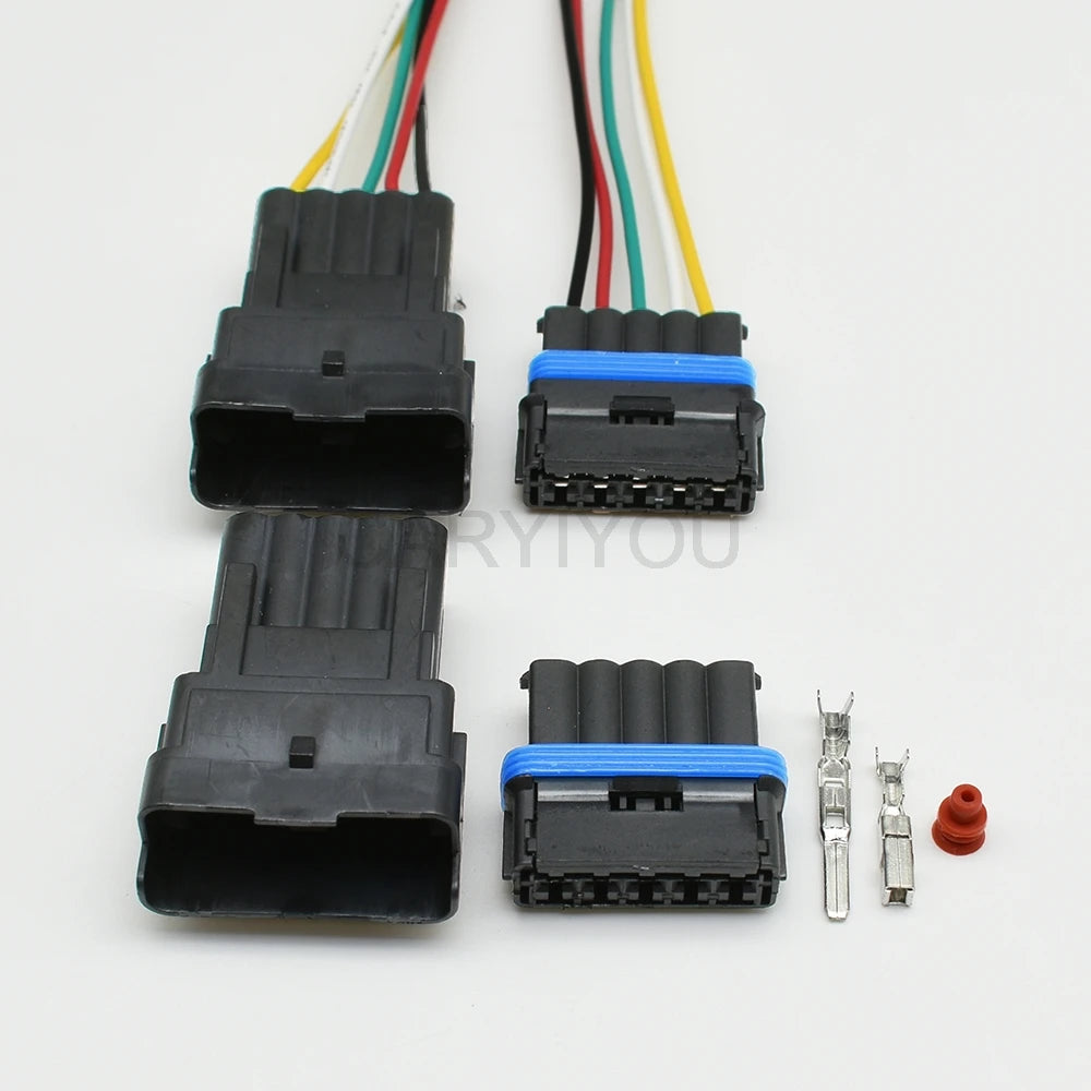 Waterproof 5 Pin automotive male female connector 953600-1 with wires or terminals
