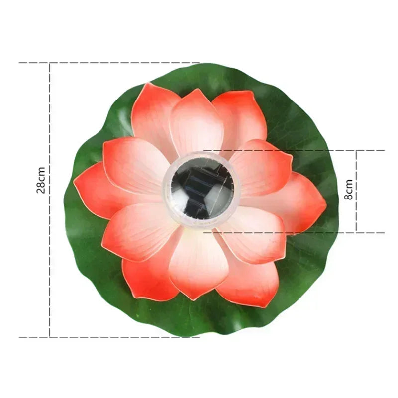 Waterproof artificial flower floating light for fish tanks, ponds, and pool decoration