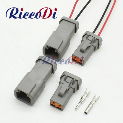 Waterproof automotive electrical docking connector for vehicle wiring