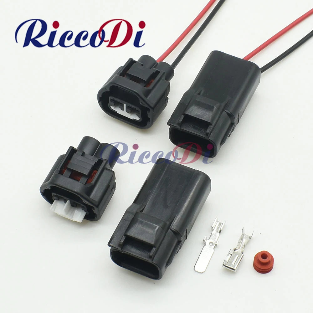 Waterproof automotive electrical connector female socket for car electronic fan applications