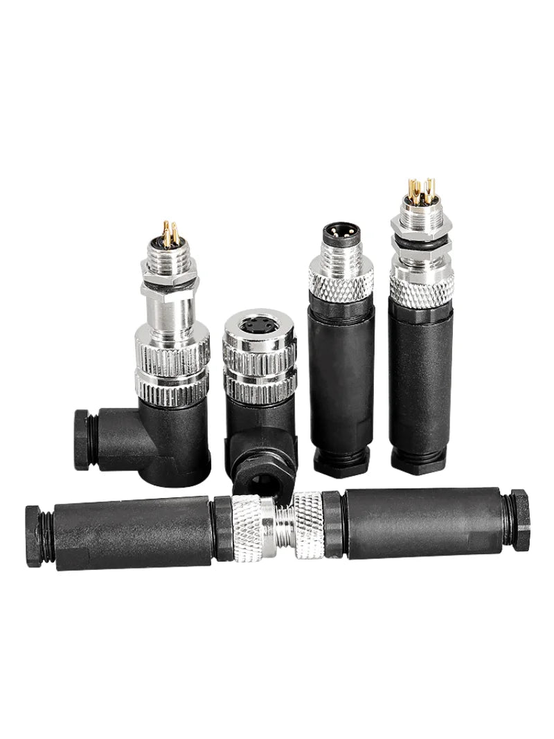 M8 waterproof aviation connector set used for proximity sensors and industrial applications