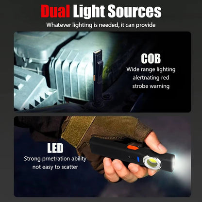 Waterproof LED flashlight for camping and hiking
