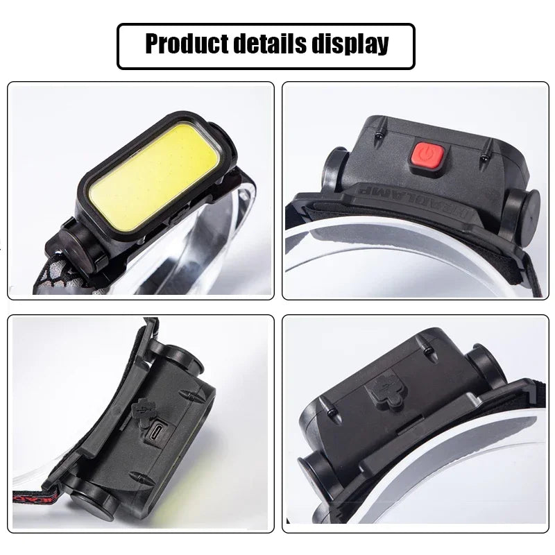 Waterproof LED head torch for outdoor use