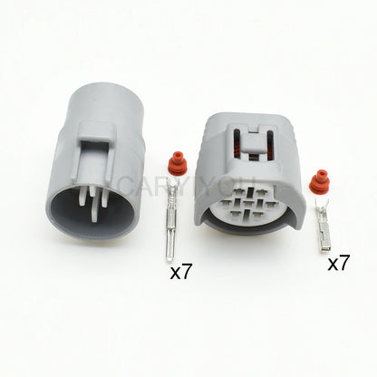 7 hole car waterproof headlight connector locking structure and terminal design