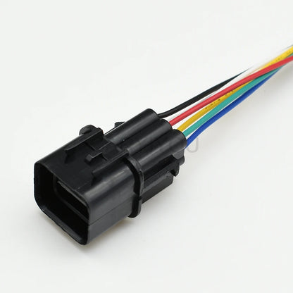 6 pin car waterproof headlight connector locking structure and terminal design
