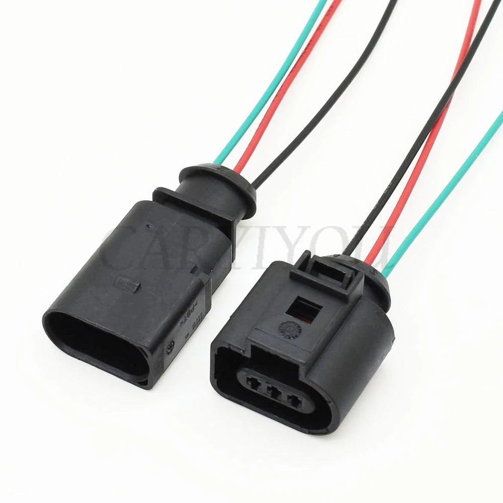 Locking mechanism of 3-Pin waterproof electrical connector 1J0973703 ensures stable temp sensor connection in automotive applications