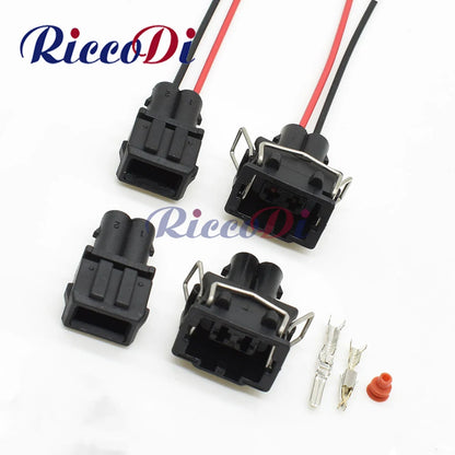 2 pin automotive waterproof wiring harness connector plug with male and female socket for secure vehicle connections