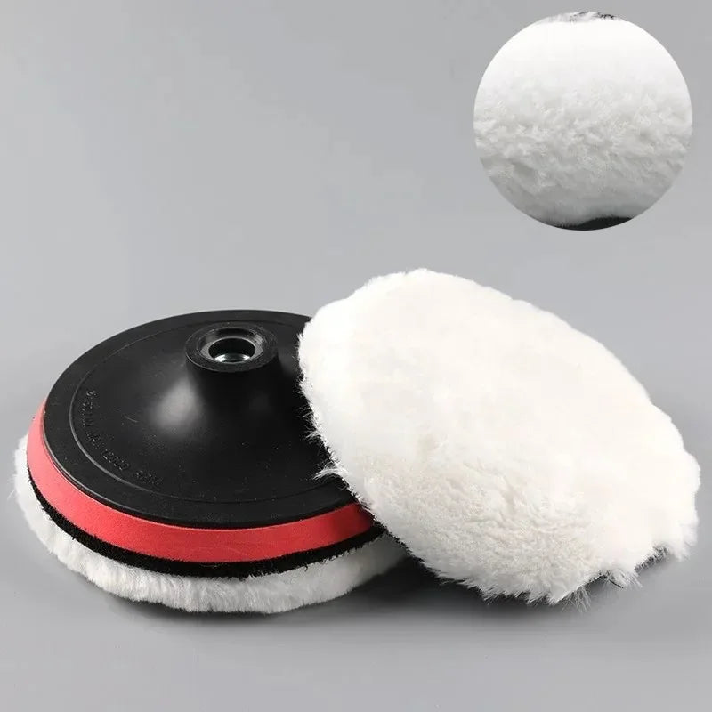 Car waxing and buffing wool polishing disc