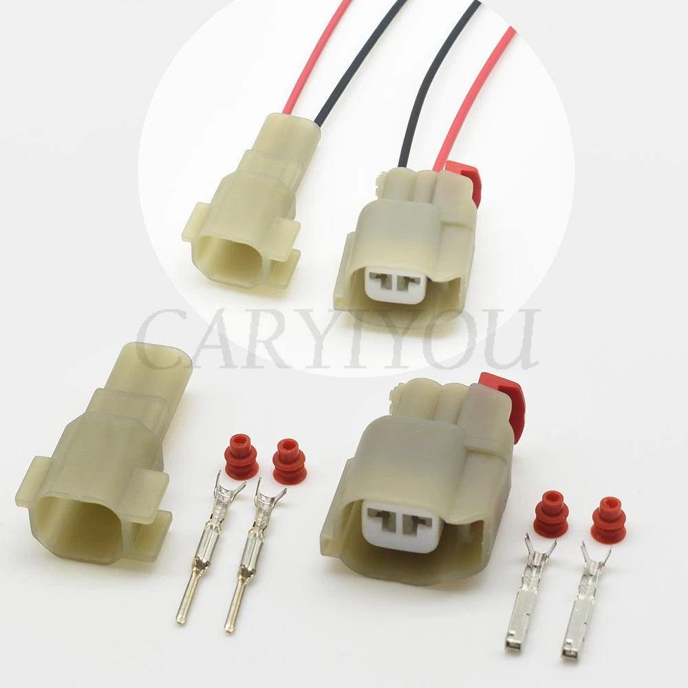 Weatherproof AC connector plug used in vehicle electrical and air conditioning systems