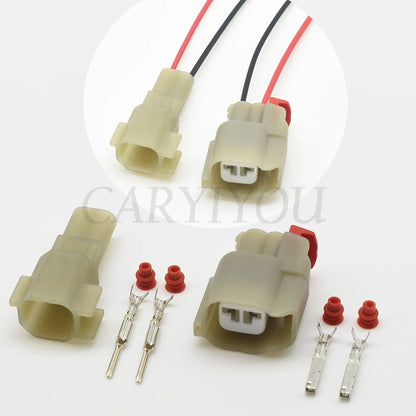 Weatherproof AC connector plug used in vehicle electrical and air conditioning systems