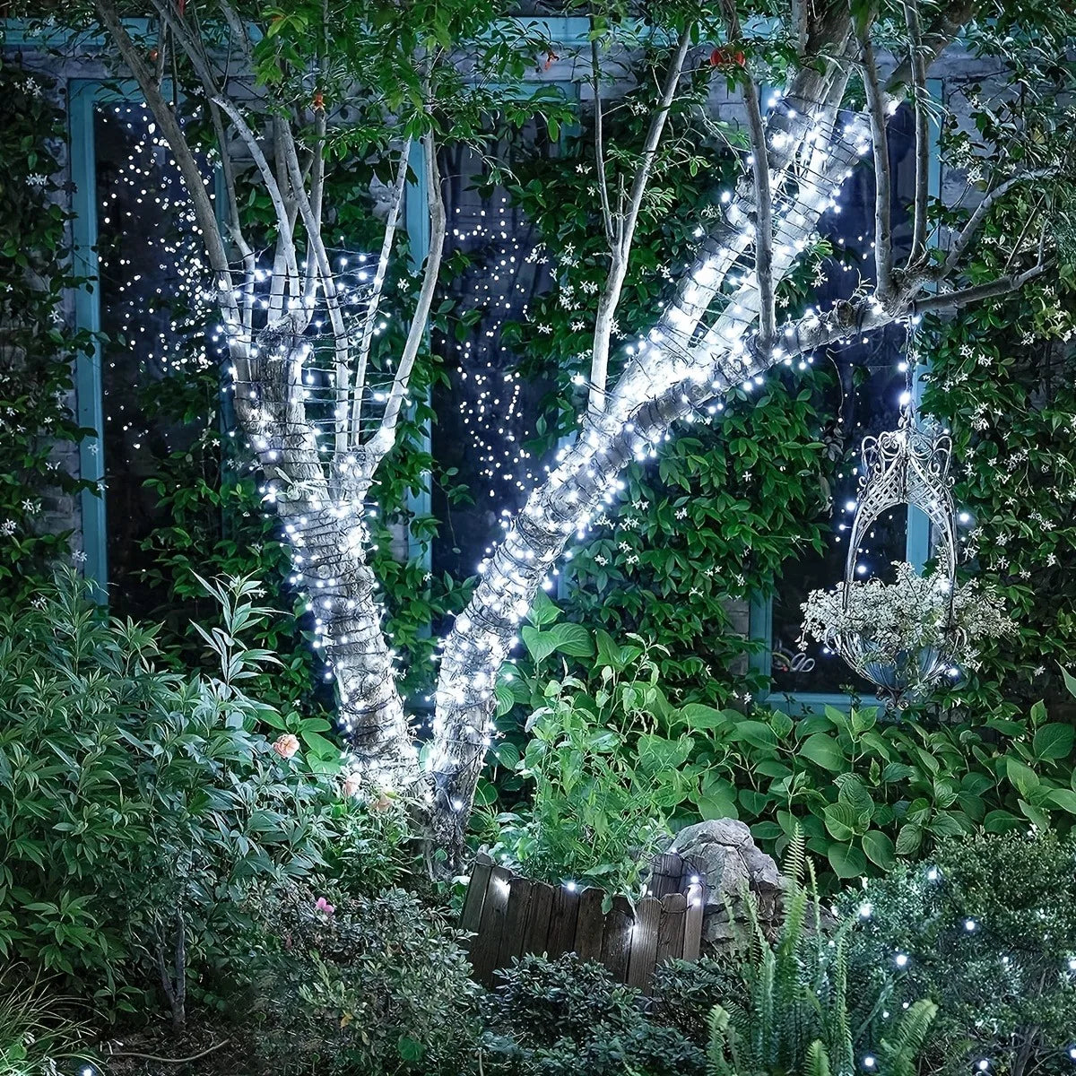 Outdoor LED solar powered fairy lights, ideal for Christmas, wedding, and holiday parties, long-lasting and energy saving