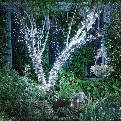 Outdoor LED solar powered fairy lights, ideal for Christmas, wedding, and holiday parties, long-lasting and energy saving