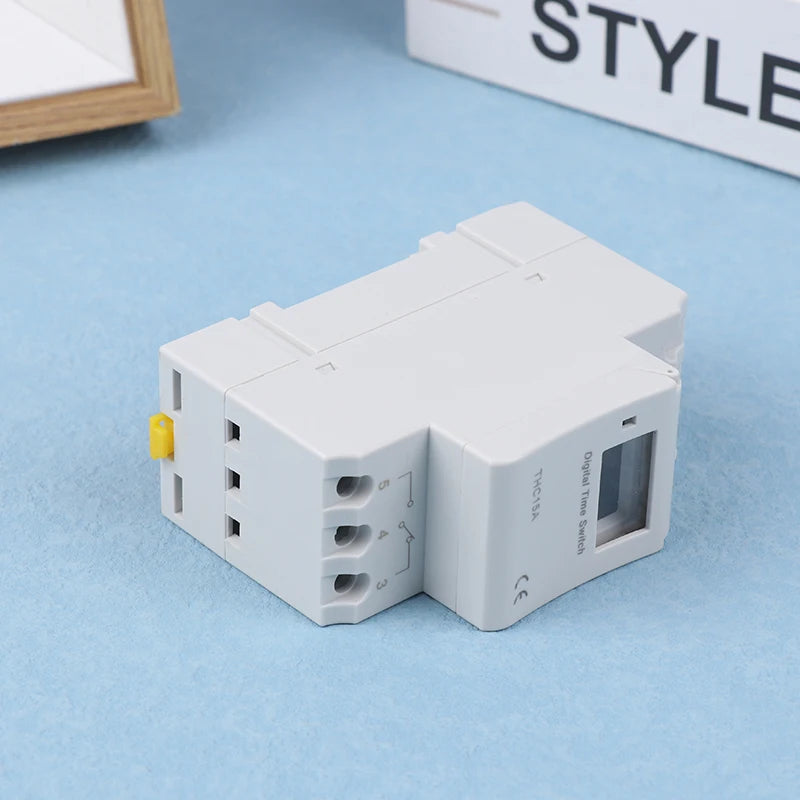1pc electronic weekly 7 days programmable digital timer switch relay control 220V 230V 10A 16A Din Rail THC15A timer