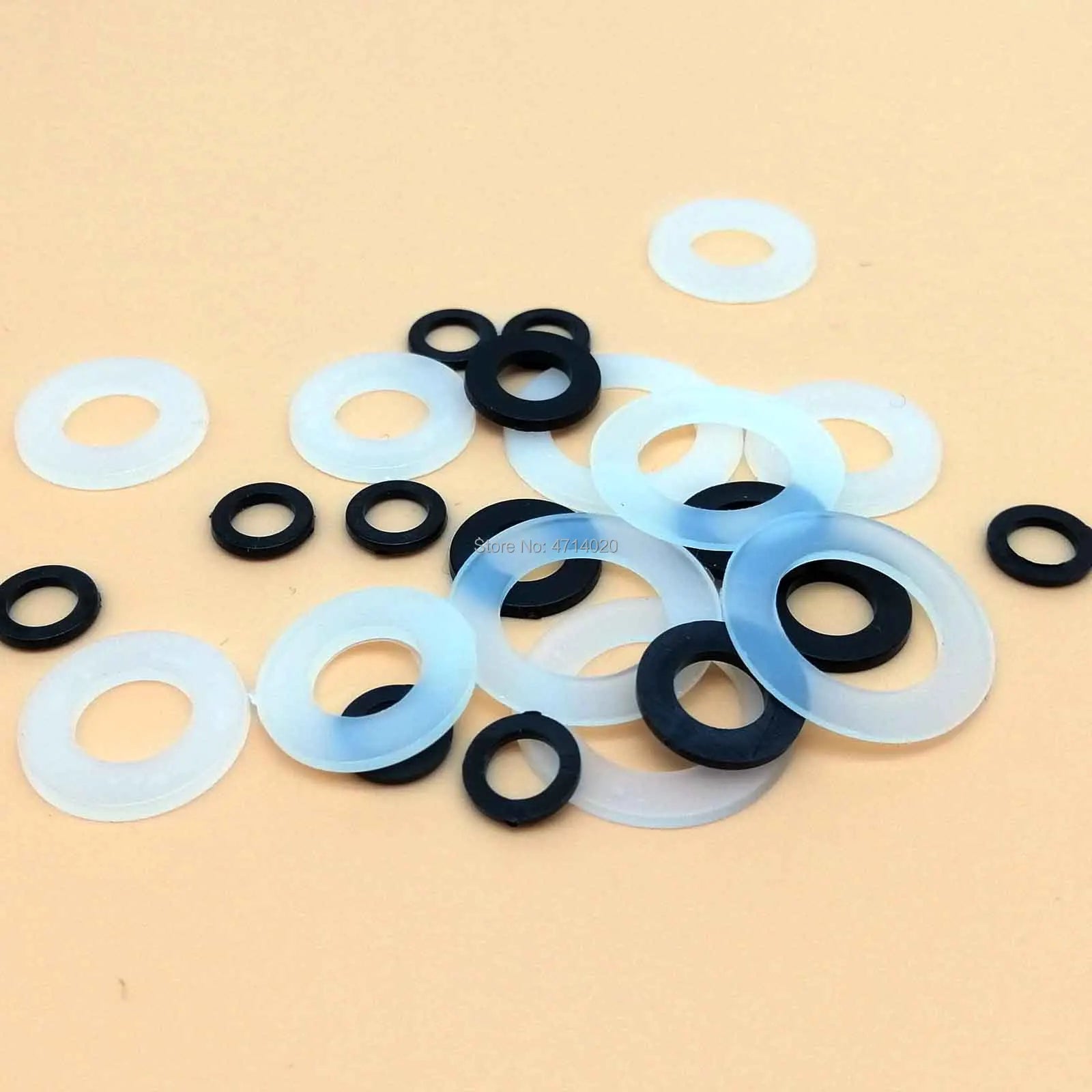 white-black-nylon-flat-washer