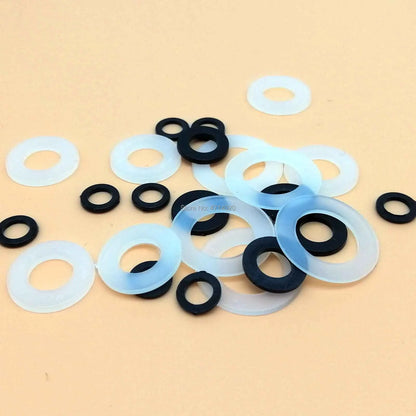 white-black-nylon-flat-washer
