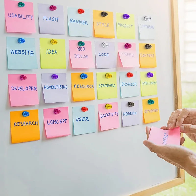 Magnetic map tacks for whiteboard and bulletin board