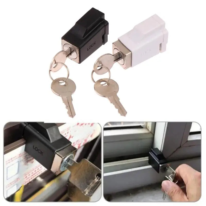 window safety lock with two keys