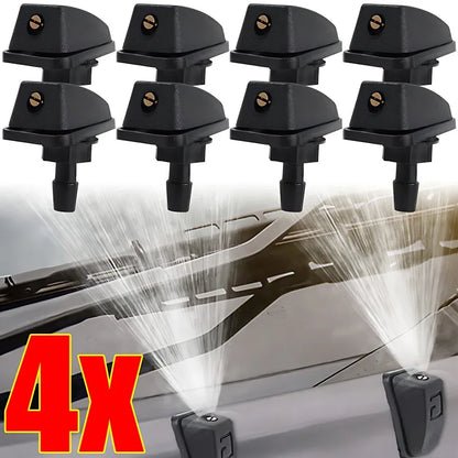 Universal windshield wiper nozzle spray head