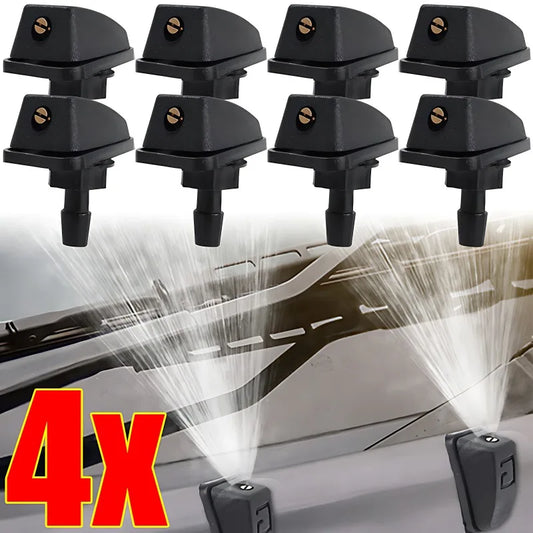 Universal windshield wiper nozzle spray head