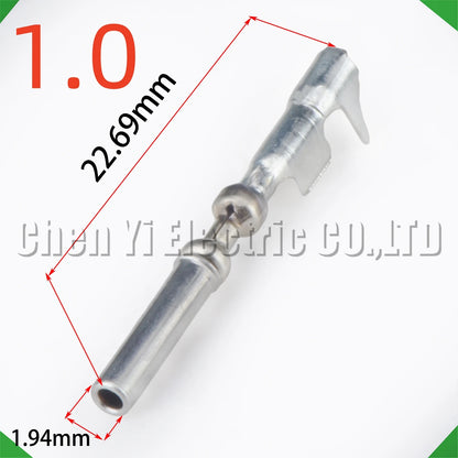 1.0mm wire connector crimp pins for reliable electrical connections in automotive wiring
