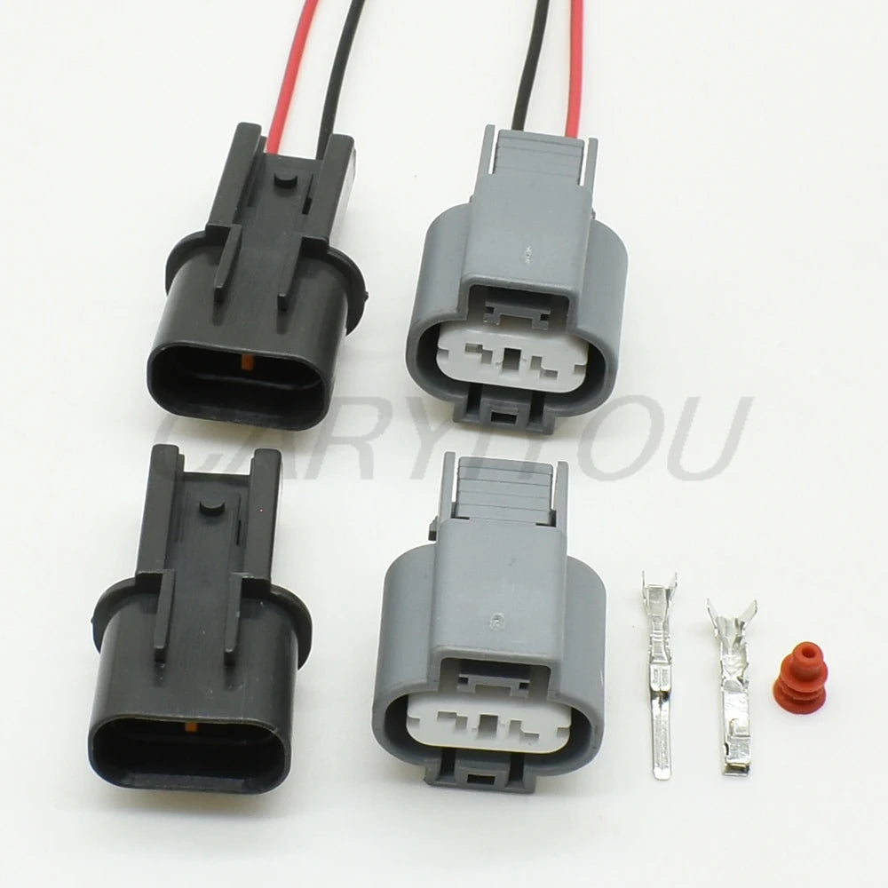 Close-up view of automotive wire harness connector showing secure socket interface for stable wiring