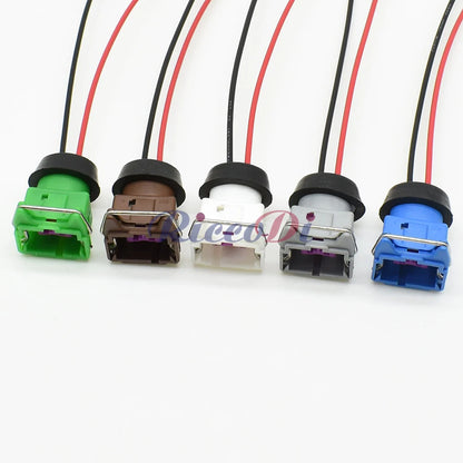 side view of automotive 2 pin wire connector female fuse plug for safe and stable car wiring connections