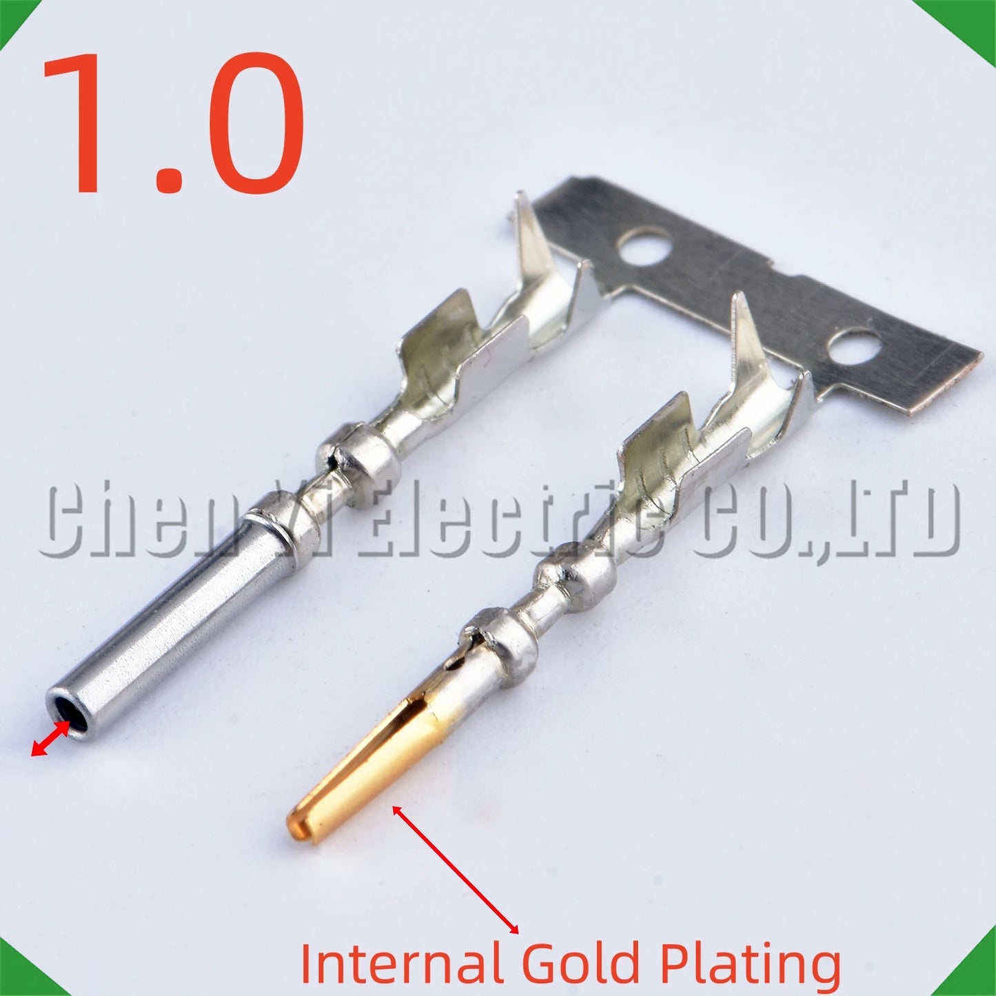 Set of 50 Pcs 1.0 mm male and female wire crimp pins for 3-1447221-3 sheath automotive connectors