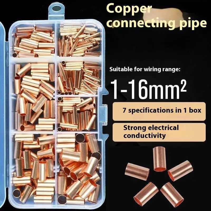 Wire ferrules set with 7 sizes for electrical crimp connections