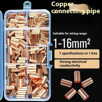 Wire ferrules set with 7 sizes for electrical crimp connections