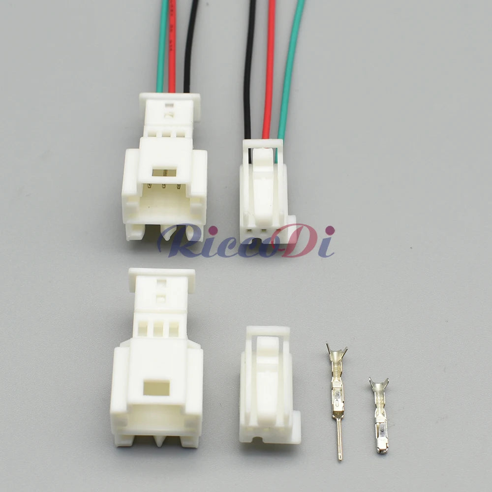 Plastic housing structure of 1-929169-1 2-929169-1 3 pin automotive wire harness connector plug cable adapter socket