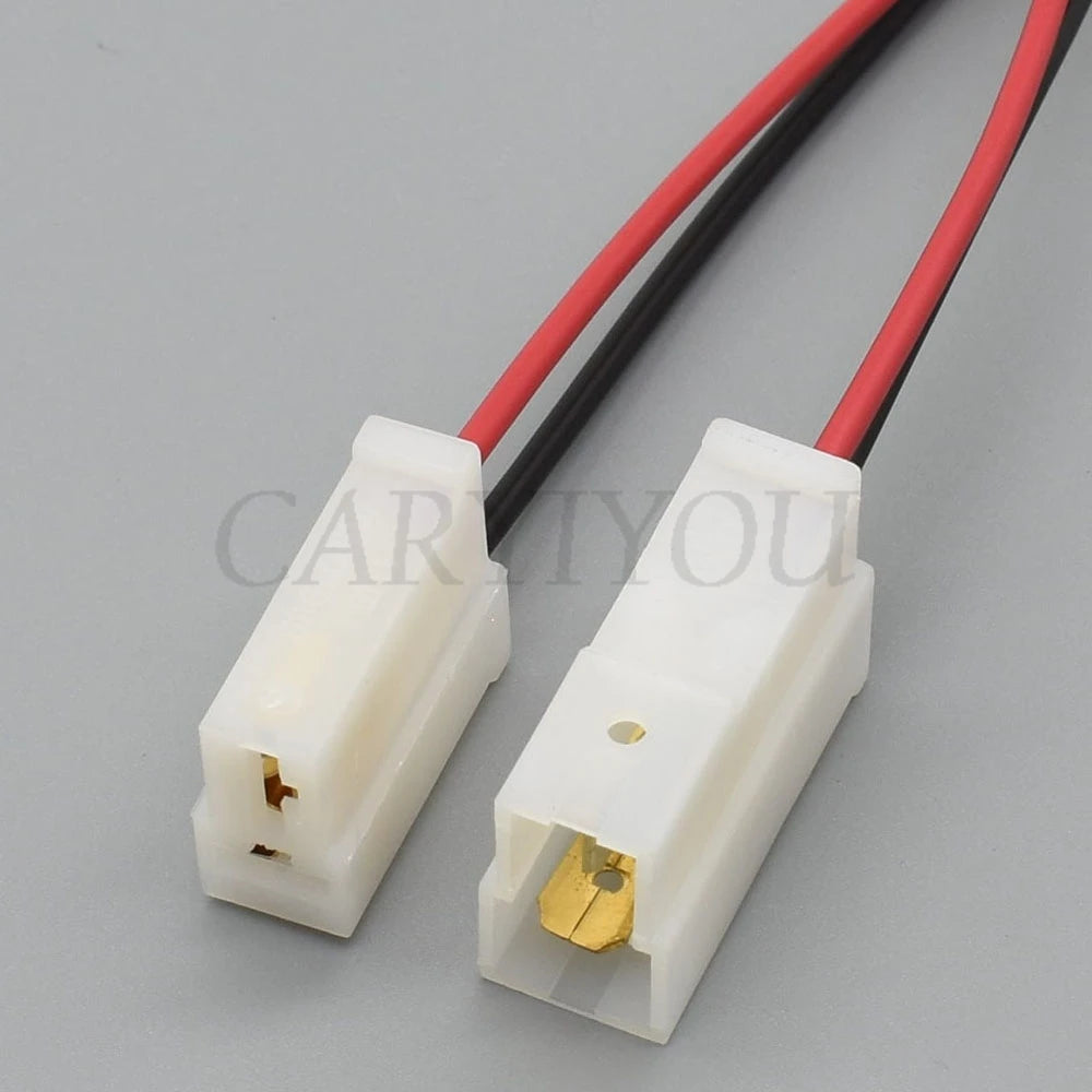 secure automotive 2 pin wiring harness connector plug with 6.3mm socket for car electrical applications