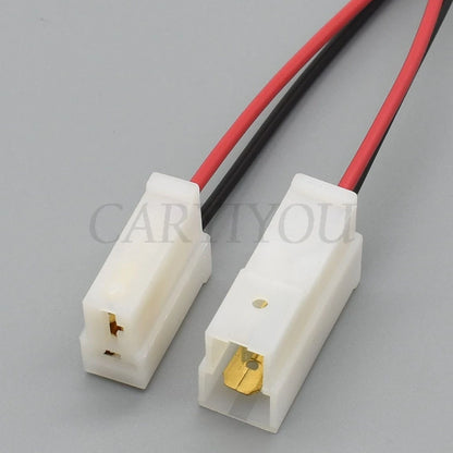 secure automotive 2 pin wiring harness connector plug with 6.3mm socket for car electrical applications