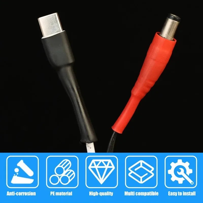 Wire insulation heat shrink sleeve close up detail