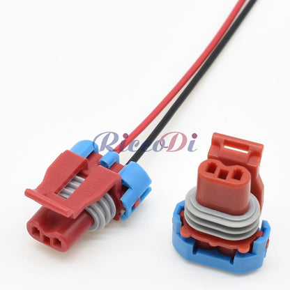 Close-up of 2 pin automotive wire sensor connector plug for EGR valve